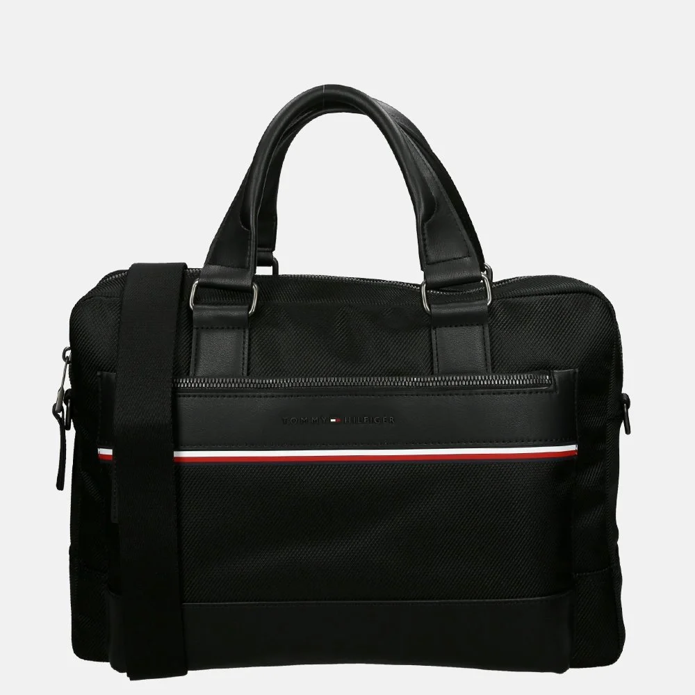 Tommy Hilfiger 1985 laptoptas black bij Duifhuizen